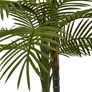 Resistente a raios UV Duplo Robellini Palma Árvore Artificial com o Verde Vibrante, que Deixa Perfeito para Casa, Escritório e Decoração de Jardim