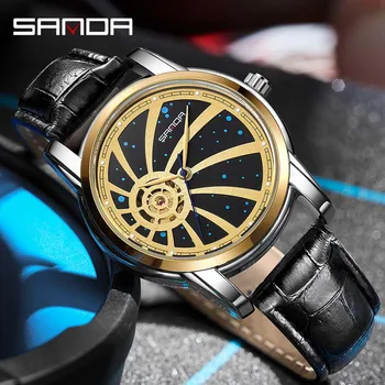 SANDA Nova Tendência Mens Relógios de Moda Luminosa Impermeável Relógio Mecânico Automático de Luxo Personalidade Relógio Masculino 7004