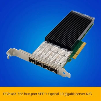ST7329 X722-DA4 Pcie X8 10Gbe Quatro Porta do Servidor de Rede Óptica do Cartão de 10G SFP+para Servidor de Fibra Óptica IWARP RDMA Placa de Rede