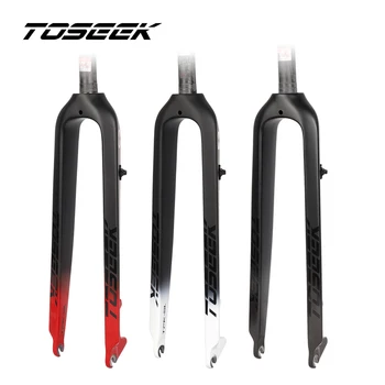 Toseek TFK-SL bicicleta de carbono garfo 26，27.5，29 de tubulação reta rígido garfo 560g quadro de carbono mtb26，27.5，29 garfo dianteiro para moto