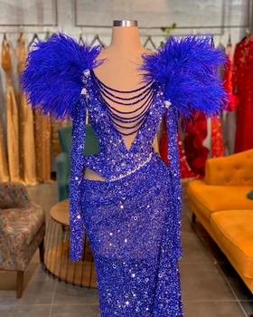 Vestido de Noite linda Sereia Ocasião Formal Vestido Art Deco Pescoço Deixa os Candidatos Pregas Vestido de Baile Vestido De Noite
