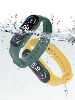 Watchbands para Xiaomi Mi Banda 7 bracelete de silicone de pulso Miband 5 6 NFC Substituição pulsera Esporte correa mi banda 7 6 3 4 5 cinta