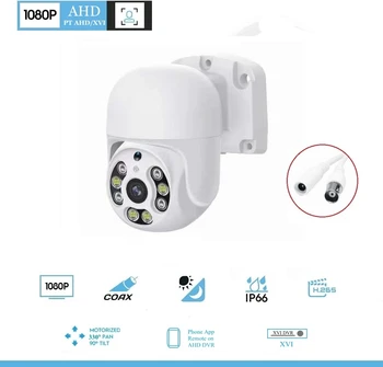 XM HD 1080P AHD Mini Speed Dome PTZ Camera de 30M IR de Visão Noturna ao ar livre Impermeável XVI Coaxial, Controle de Câmera de Segurança DVR sistema de
