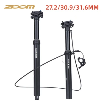 ZOOM de Bicicleta espigão do selim MTB conta-Gotas 27.2/30.9/31.6 mm Interno/Externo Fiação de Mountain Bike de Suspensão, o Espigão de Viagem 100mm