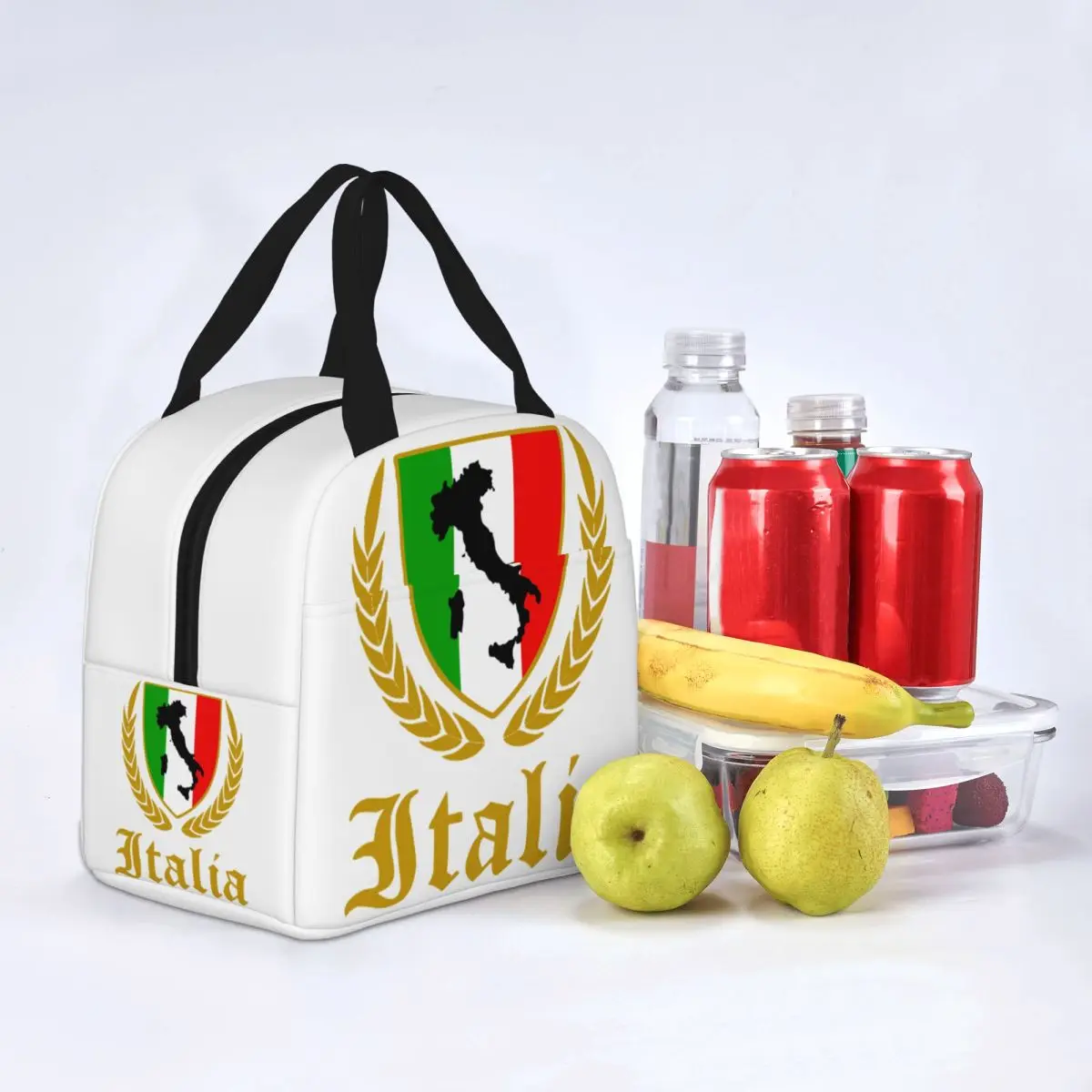 Italia Itália Bandeira Italiana Isolados De Sacos De Almoço Saco Reutilizável Mapa De Alta Capacidade Tote Almoço Caixa De Armazenamento De Alimentos, Sacos De Viagem