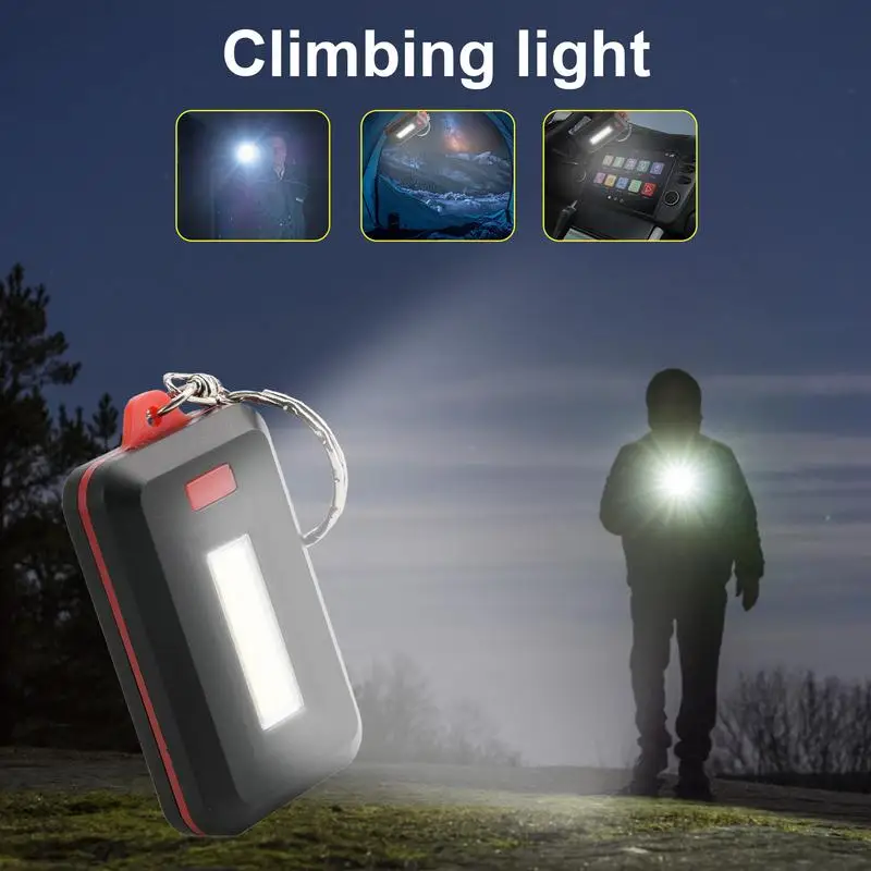 Lanterna elétrica do Keychain do COB Chaveiro de Luz Portátil do DIODO emissor de Luz Com 3 Modos de Luz Para Camping, Pesca, Caminhadas Reparação de carros