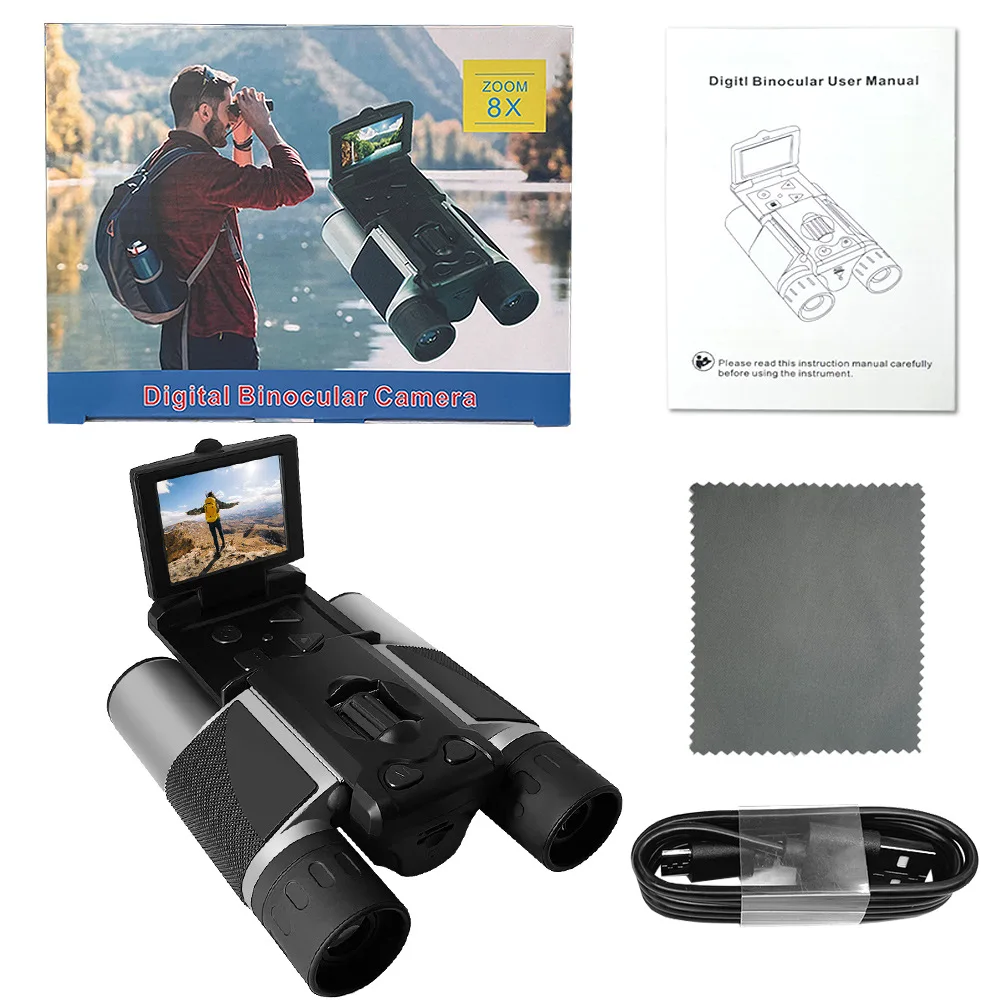 HD 500mp Câmera Digital Binóculos USB 10x25 2K de Vídeo de 1080P Telescópio Câmera de 2.0