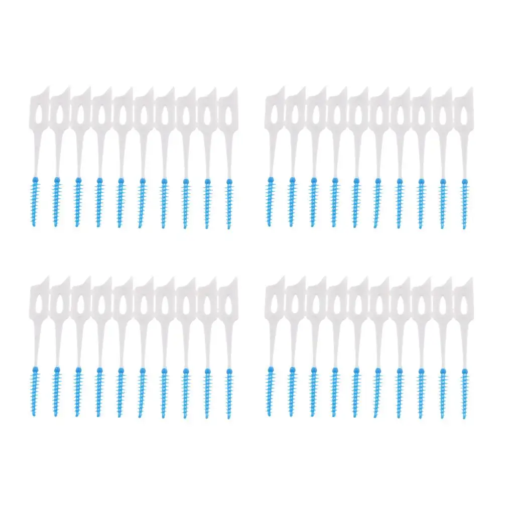 Pack de 40pcs, Silicone Interdentl uso do fio dental Oral Dentl Higiene da Escova