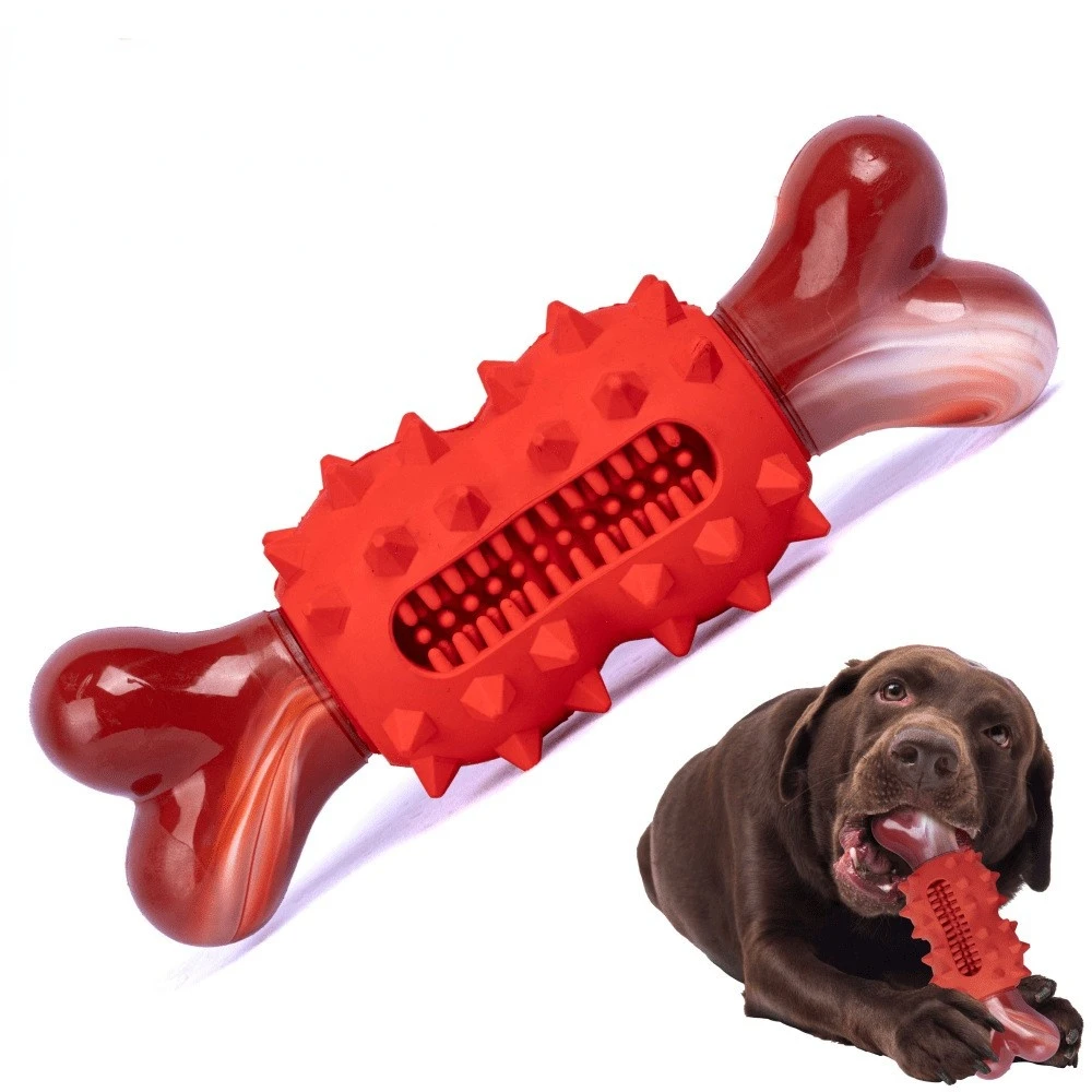 2023 Bacon Sabor Do Osso De Cão Mastigar Brinquedo Para Agressivo Chewers Grande Raça De Cão De Limpar Os Dentes Border Collie Alasca Bulldog Produtos