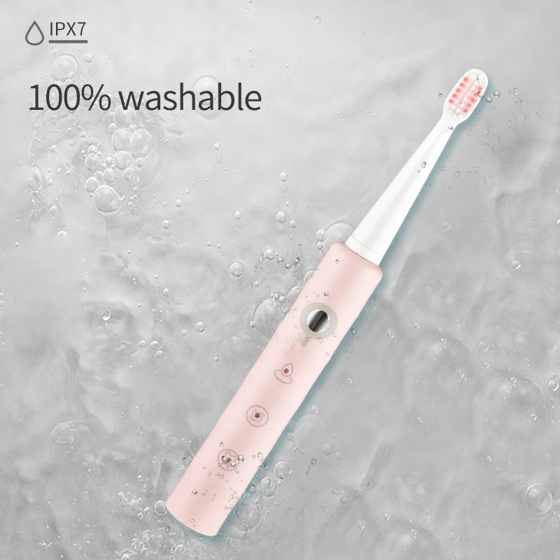 Sonic Escova de dentes Elétrica IPX7 Impermeável Adultos Temporizador de Clareamento dos Dentes 6 Modo de USB Recarregável Escova de Dente com Cabeças de Substituição