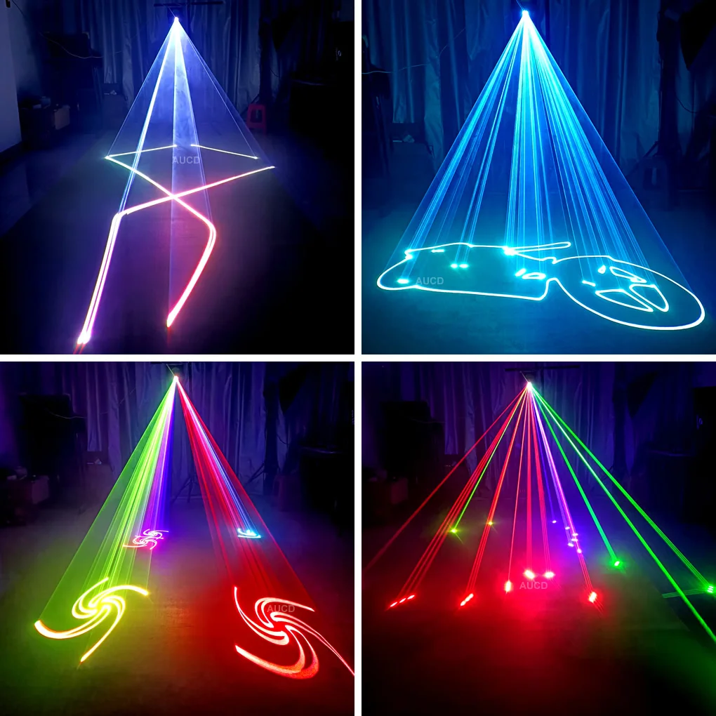 3W 5W RGB Fullcolor DPSS Luzes de Laser da Animação de Digitalização DMX Feixe de Disco de Natal DJ Show Festa de Mostrar a Decoração Projector de Iluminação de Palco